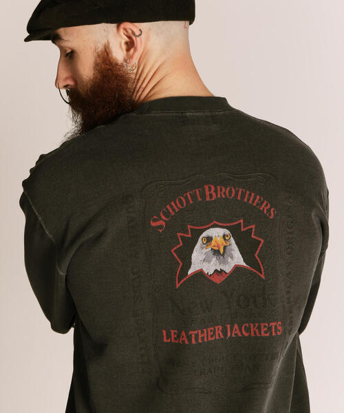 セール】Schott/ショット/PIGMENT EAGLE CREW SWEAT/ピグメント