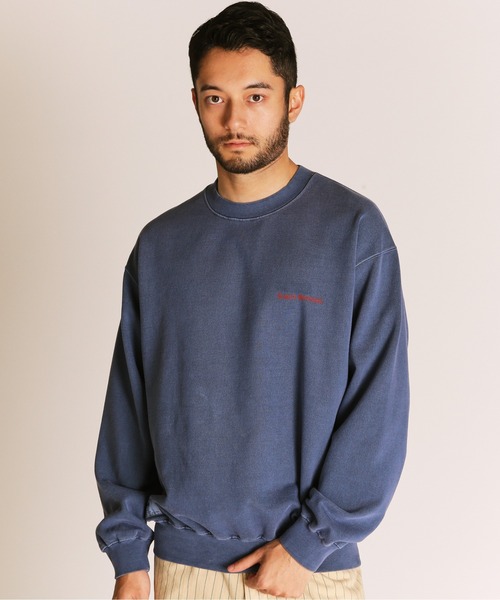 Schott(ショット)の「Schott/ショット/PIGMENT EAGLE CREW SWEAT/ピグメント イーグル クルースウェット(スウェット・メンズ・ブラック/ネイビー・XL/L/M/2XL)」の6枚目の写真