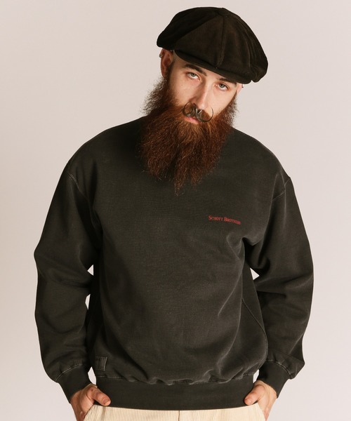 Schott(ショット)の「Schott/ショット/PIGMENT EAGLE CREW SWEAT/ピグメント イーグル クルースウェット(スウェット・メンズ・ブラック/ネイビー・XL/L/M/2XL)」の4枚目の写真