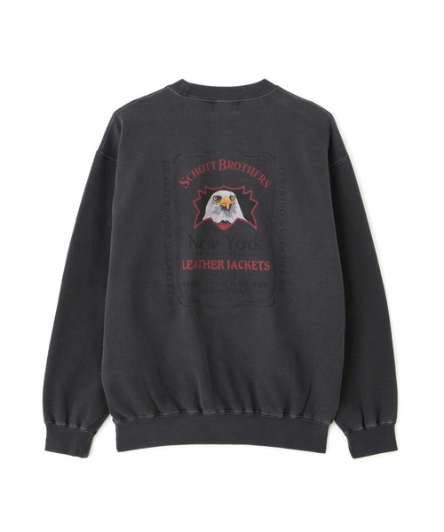 Schott(ショット)の「Schott/ショット/PIGMENT EAGLE CREW SWEAT/ピグメント イーグル クルースウェット(スウェット・メンズ・ブラック/ネイビー・XL/L/M/2XL)」の17枚目の写真