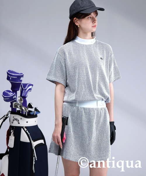 antiqua(アンティカ)の「ストライプスコート(スカート・レディース・ライトグレー/ブラック・ONESIZE)」の15枚目の写真