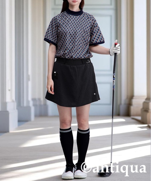 antiqua(アンティカ)の「ストライプスコート(スカート・レディース・ライトグレー/ブラック・ONESIZE)」の7枚目の写真