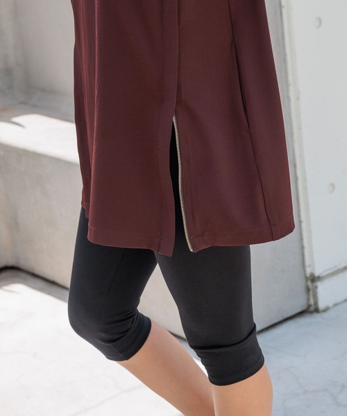 HEREIAM（ヘレイアム）の「【HEREIAM】イージーツイルノースリーブチュニック（Tシャツ/カットソー・レディース・ネイビー/バーガンディー・FREE）」の9枚目の写真