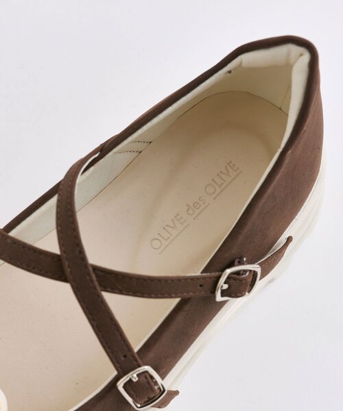 OLIVE des OLIVE(オリーブデオリーブ)の「スニーカー風バレーシューズ(スニーカー・レディース・ブラウン/オフホワイト/ブラック系その他・SMALL/MEDIUM/LARGE)」の17枚目の写真