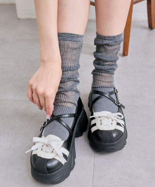 OLIVE des OLIVE(オリーブデオリーブ)の「スニーカー風バレーシューズ(スニーカー・レディース・ブラウン/オフホワイト/ブラック系その他・SMALL/MEDIUM/LARGE)」の13枚目の写真