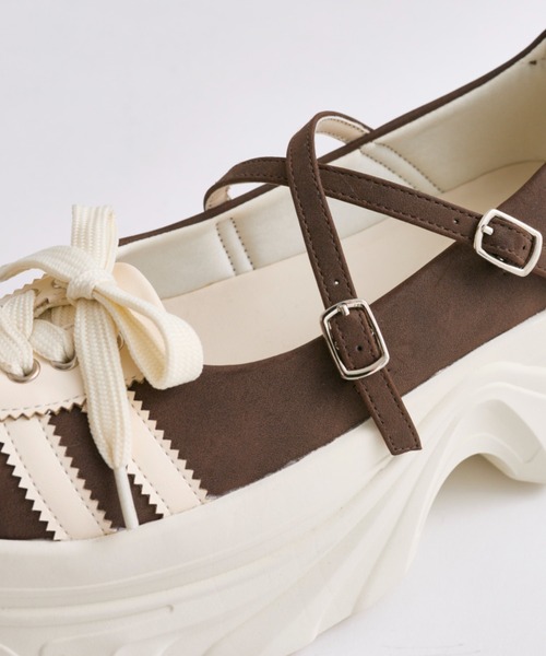 OLIVE des OLIVE(オリーブデオリーブ)の「スニーカー風バレーシューズ(スニーカー・レディース・ブラウン/オフホワイト/ブラック系その他・SMALL/MEDIUM/LARGE)」の9枚目の写真