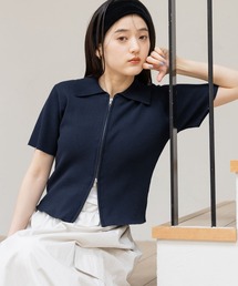 RAGEBLUE | Wジップコンパクトリブニットカーディガン(ニット/セーター)