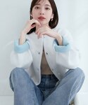 natural couture(ナチュラルクチュール)の「ジャケット/アウター(ノーカラーコート)」