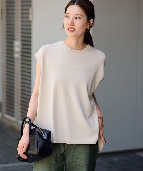 FRAMeWORK（フレームワーク）の「≪追加≫フルニードルフレンチニット（ニット/セーター・レディース・ブラック/ホワイト/オートミール/ベージュ・FREE）」の20枚目の写真