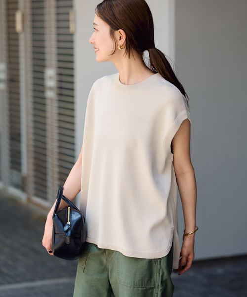 FRAMeWORK（フレームワーク）の「≪追加≫フルニードルフレンチニット（ニット/セーター・レディース・ブラック/ホワイト/オートミール/ベージュ・FREE）」の21枚目の写真