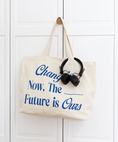 RAGEBLUE（レイジブルー）の「BIGキャンバスロゴトートバッグ（トートバッグ・レディース・ブルー/ホワイト/ピンク・FREE）」の2枚目の写真