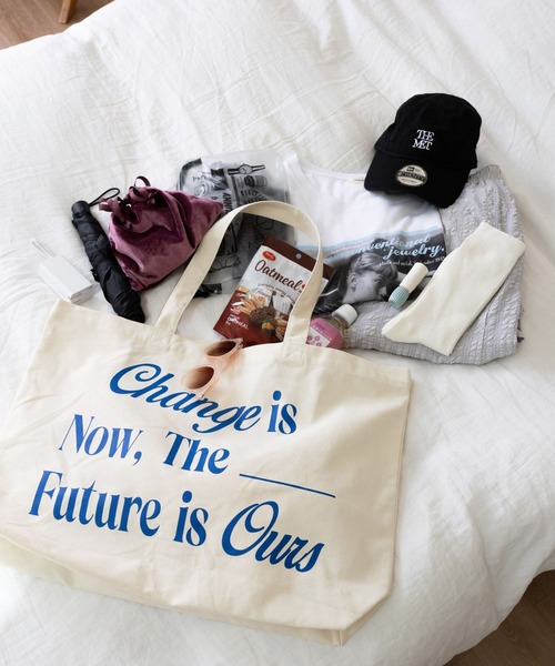 RAGEBLUE（レイジブルー）の「BIGキャンバスロゴトートバッグ（トートバッグ・レディース・ブルー/ホワイト/ピンク・FREE）」の10枚目の写真