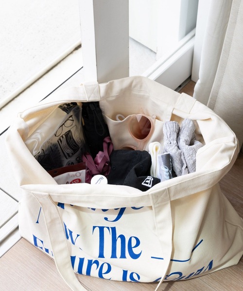 RAGEBLUE（レイジブルー）の「BIGキャンバスロゴトートバッグ（トートバッグ・レディース・ブルー/ホワイト/ピンク・FREE）」の11枚目の写真