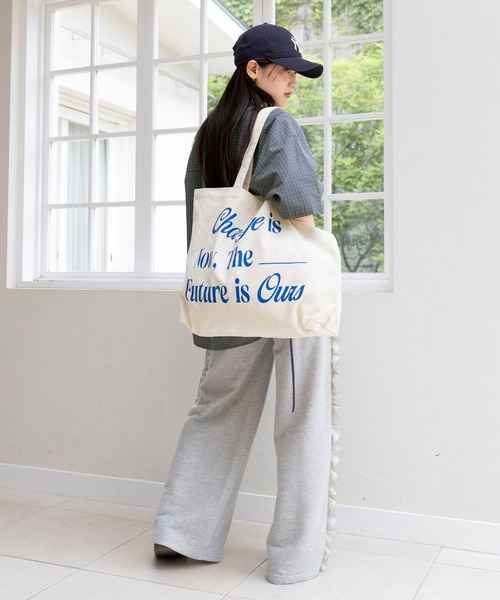 RAGEBLUE（レイジブルー）の「BIGキャンバスロゴトートバッグ（トートバッグ・レディース・ブルー/ホワイト/ピンク・FREE）」の12枚目の写真