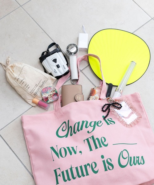 RAGEBLUE（レイジブルー）の「BIGキャンバスロゴトートバッグ（トートバッグ・レディース・ブルー/ホワイト/ピンク・FREE）」の19枚目の写真