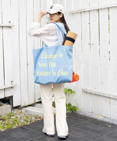 RAGEBLUE（レイジブルー）の「BIGキャンバスロゴトートバッグ（トートバッグ・レディース・ブルー/ホワイト/ピンク・FREE）」の21枚目の写真