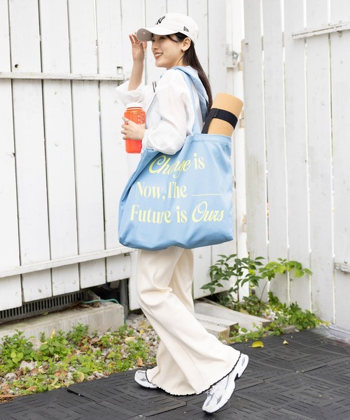 RAGEBLUE（レイジブルー）の「BIGキャンバスロゴトートバッグ（トートバッグ・レディース・ブルー/ホワイト/ピンク・FREE）」の22枚目の写真