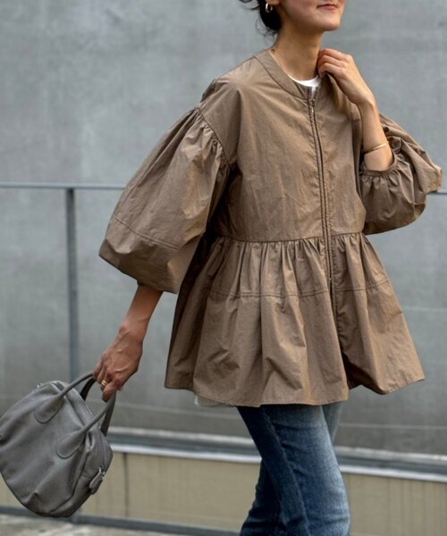 ビアズリー beardsleyペプラムジップシャツブルゾン ペプラムジップシャツブルゾン（ブルゾン）｜BEARDSLEY（ビアズリー