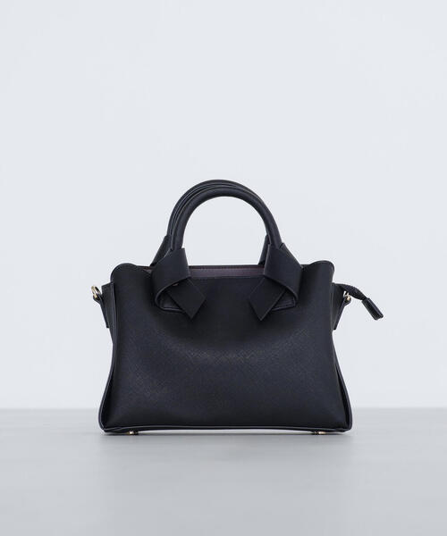 NATURAL BEAUTY BASIC（ナチュラルビューティーベーシック）の「◇ボクシーリボントートバッグ（トートバッグ・レディース・ブラック/ホワイト系その他/グリーン系その他6・ﾌﾘ-）」の4枚目の写真