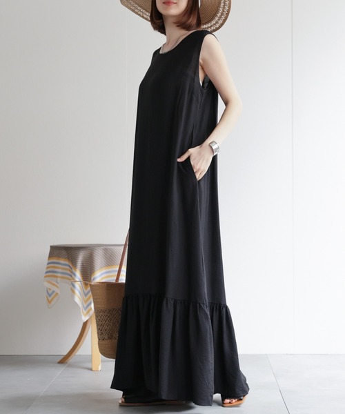 【美品】COMME des GARÇONS ノースリーブ ギャザー ワンピース ノースリーブ ギャザー切り替えワンピース（ワンピース