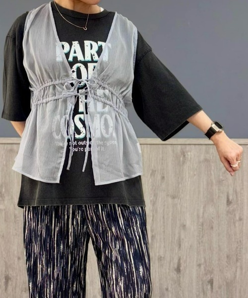 シアーリボンベスト HONEYSUCKLE ROSE(ハニーサックルローズ)【レディース】シアーリボン