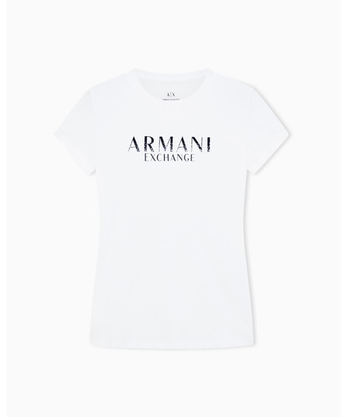 ARMANI EXCHANGE（アルマーニエクスチェンジ）の「【A|X アルマーニ エクスチェンジ】AXロゴ クルーネック半袖Tシャツ/SLIM（Tシャツ/カットソー・レディース・ホワイト/ブラック/アイボリー・X-SMALL/SMALL/MEDIUM/LARGE/X-LARGE）」の6枚目の写真