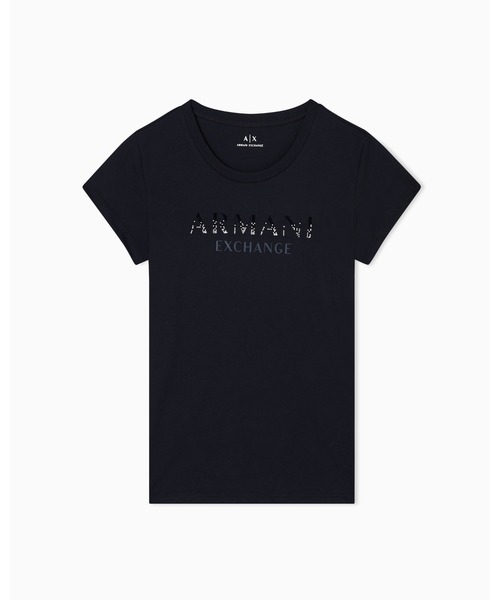ARMANI EXCHANGE（アルマーニエクスチェンジ）の「【A|X アルマーニ エクスチェンジ】AXロゴ クルーネック半袖Tシャツ/SLIM（Tシャツ/カットソー・レディース・ホワイト/ブラック/アイボリー・X-SMALL/SMALL/MEDIUM/LARGE/X-LARGE）」の9枚目の写真