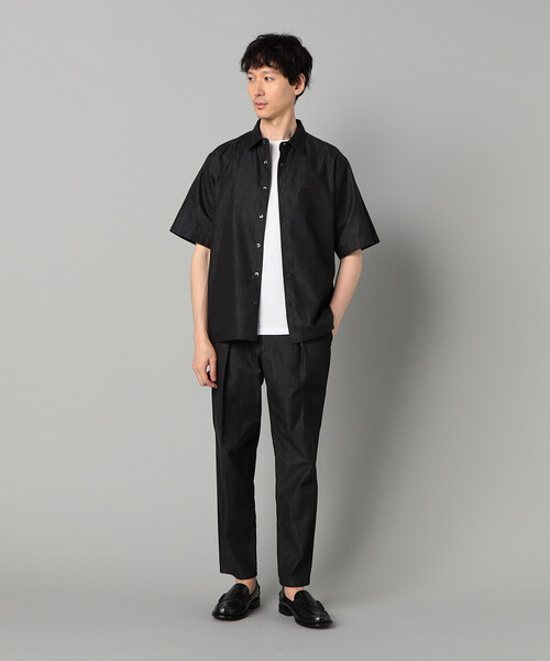 COMME CA MEN（コムサメン）の「岡山織り超長綿高密度デニム レギュラーカラー半袖シャツ（シャツ/ブラウス・メンズ・ネイビー/ブラック・M/L/S）」の9枚目の写真
