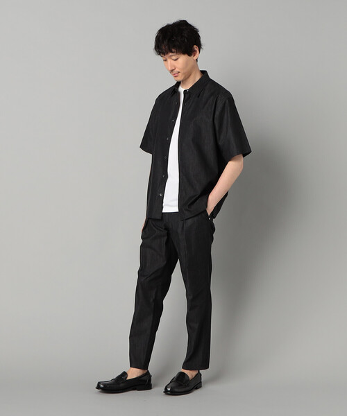 COMME CA MEN（コムサメン）の「岡山織り超長綿高密度デニム レギュラーカラー半袖シャツ（シャツ/ブラウス・メンズ・ネイビー/ブラック・M/L/S）」の16枚目の写真