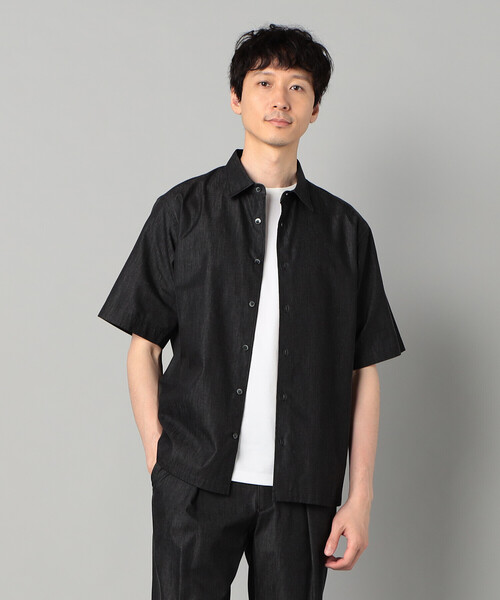 COMME CA MEN（コムサメン）の「岡山織り超長綿高密度デニム レギュラーカラー半袖シャツ（シャツ/ブラウス・メンズ・ネイビー/ブラック・M/L/S）」の17枚目の写真