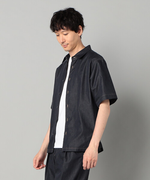 COMME CA MEN（コムサメン）の「岡山織り超長綿高密度デニム レギュラーカラー半袖シャツ（シャツ/ブラウス・メンズ・ネイビー/ブラック・M/L/S）」の13枚目の写真