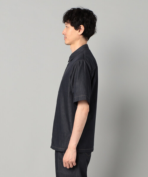 COMME CA MEN（コムサメン）の「岡山織り超長綿高密度デニム レギュラーカラー半袖シャツ（シャツ/ブラウス・メンズ・ネイビー/ブラック・M/L/S）」の15枚目の写真