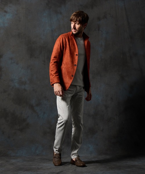 HIDEAWAYS NICOLE（ハイダウェイニコル）の「ポンチスウェードムラスモーク柄カバーオール（その他アウター・メンズ・オレンジ/シルバーグレー/グレイッシュベージュ/ブラック・X-LARGE/LARGE/MEDIUM）」の12枚目の写真