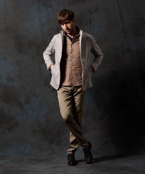 HIDEAWAYS NICOLE（ハイダウェイニコル）の「ポンチスウェードムラスモーク柄カバーオール（その他アウター・メンズ・オレンジ/シルバーグレー/グレイッシュベージュ/ブラック・X-LARGE/LARGE/MEDIUM）」の13枚目の写真