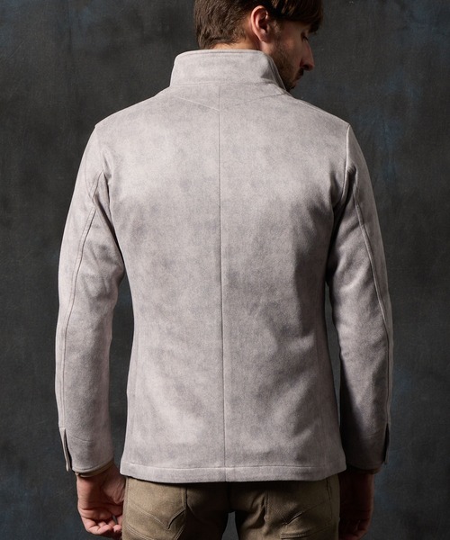 HIDEAWAYS NICOLE（ハイダウェイニコル）の「ポンチスウェードムラスモーク柄カバーオール（その他アウター・メンズ・オレンジ/シルバーグレー/グレイッシュベージュ/ブラック・X-LARGE/LARGE/MEDIUM）」の14枚目の写真