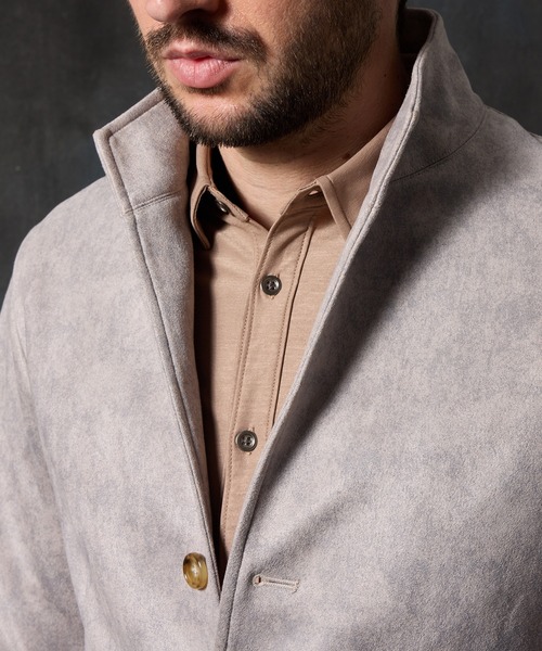 HIDEAWAYS NICOLE（ハイダウェイニコル）の「ポンチスウェードムラスモーク柄カバーオール（その他アウター・メンズ・オレンジ/シルバーグレー/グレイッシュベージュ/ブラック・X-LARGE/LARGE/MEDIUM）」の22枚目の写真