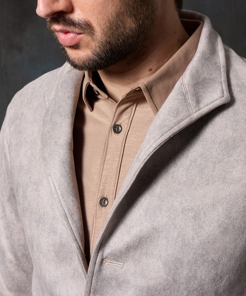 HIDEAWAYS NICOLE（ハイダウェイニコル）の「ポンチスウェードムラスモーク柄カバーオール（その他アウター・メンズ・オレンジ/シルバーグレー/グレイッシュベージュ/ブラック・X-LARGE/LARGE/MEDIUM）」の20枚目の写真