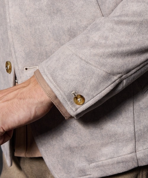 HIDEAWAYS NICOLE（ハイダウェイニコル）の「ポンチスウェードムラスモーク柄カバーオール（その他アウター・メンズ・オレンジ/シルバーグレー/グレイッシュベージュ/ブラック・X-LARGE/LARGE/MEDIUM）」の7枚目の写真