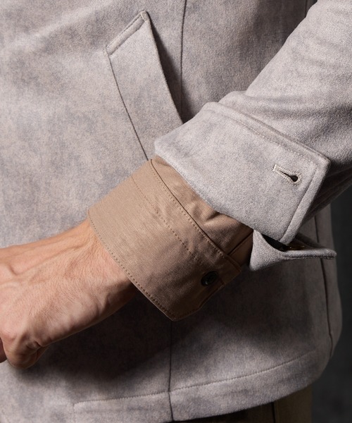 HIDEAWAYS NICOLE（ハイダウェイニコル）の「ポンチスウェードムラスモーク柄カバーオール（その他アウター・メンズ・オレンジ/シルバーグレー/グレイッシュベージュ/ブラック・X-LARGE/LARGE/MEDIUM）」の11枚目の写真