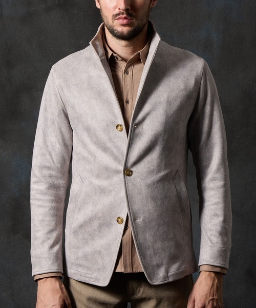 HIDEAWAYS NICOLE（ハイダウェイニコル）の「ポンチスウェードムラスモーク柄カバーオール（その他アウター・メンズ・オレンジ/シルバーグレー/グレイッシュベージュ/ブラック・X-LARGE/LARGE/MEDIUM）」の21枚目の写真