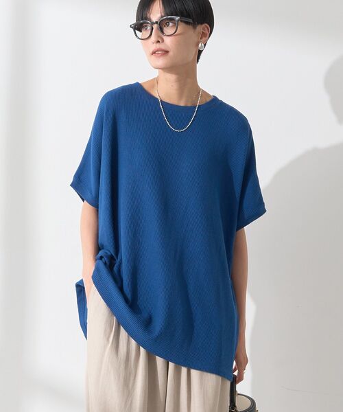 AMERICAN HOLIC(アメリカンホリック)の「ワッフルAラインプルオーバー(Tシャツ/カットソー・レディース・モカ/アイボリー/ブラック/ブルー・M/L)」の8枚目の写真