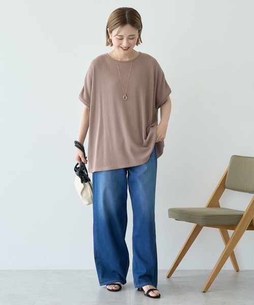 AMERICAN HOLIC(アメリカンホリック)の「ワッフルAラインプルオーバー(Tシャツ/カットソー・レディース・モカ/アイボリー/ブラック/ブルー・M/L)」の12枚目の写真