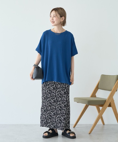 AMERICAN HOLIC(アメリカンホリック)の「ワッフルAラインプルオーバー(Tシャツ/カットソー・レディース・モカ/アイボリー/ブラック/ブルー・M/L)」の19枚目の写真