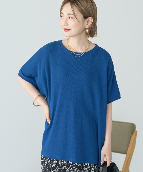 AMERICAN HOLIC(アメリカンホリック)の「ワッフルAラインプルオーバー(Tシャツ/カットソー・レディース・モカ/アイボリー/ブラック/ブルー・M/L)」の21枚目の写真