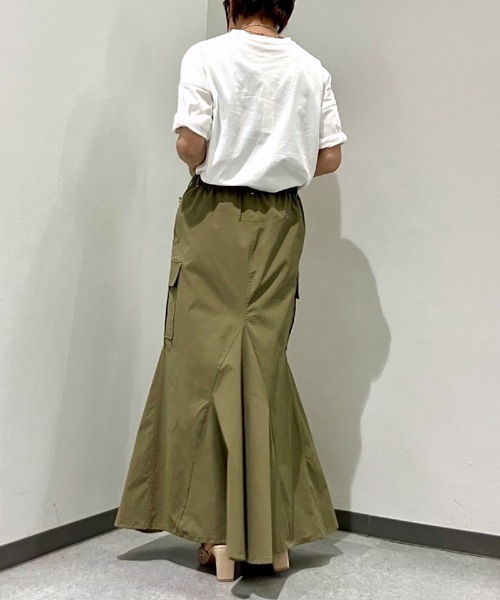 tシャツ バイカラー エンボスロゴT レディース バイカラー エンボスロゴT（Tシャツ/カットソー）｜Q（キュー