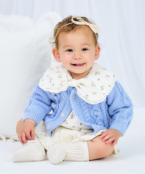 apres les cours（アプレレクール）の「スカート付きニットブルマ（その他ベビーウェア・キッズ・アイボリー/ピンク・80）」の8枚目の写真