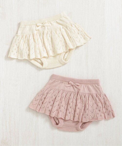 apres les cours（アプレレクール）の「スカート付きニットブルマ（その他ベビーウェア・キッズ・アイボリー/ピンク・80）」の10枚目の写真
