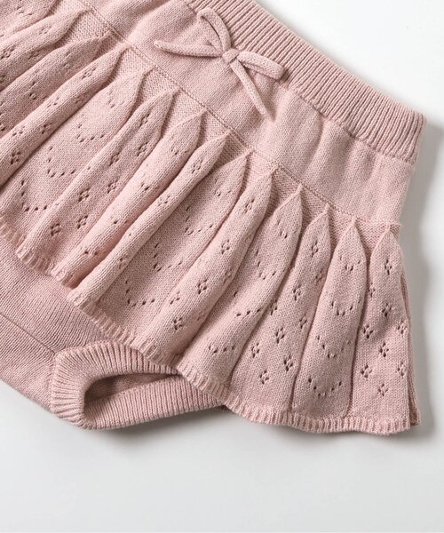 apres les cours（アプレレクール）の「スカート付きニットブルマ（その他ベビーウェア・キッズ・アイボリー/ピンク・80）」の4枚目の写真