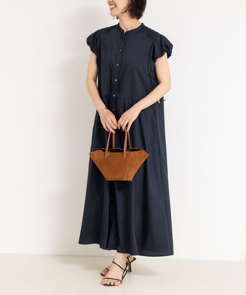 NOLLEY’S（ノーリーズ）の「ドロストシャツワンピース（ワンピース・レディース・ベージュ系その他3/ブルー/ネイビー・38）」の15枚目の写真