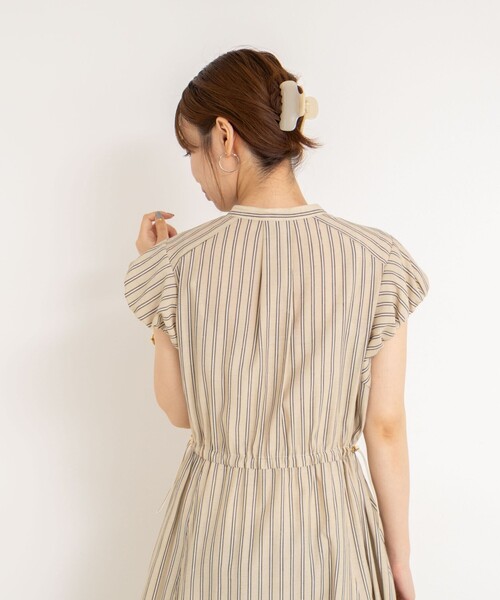 【美品】半袖ドロストシャツワンピース STYLE DELI｜【LUXE】ノースリドロストシャツワンピース